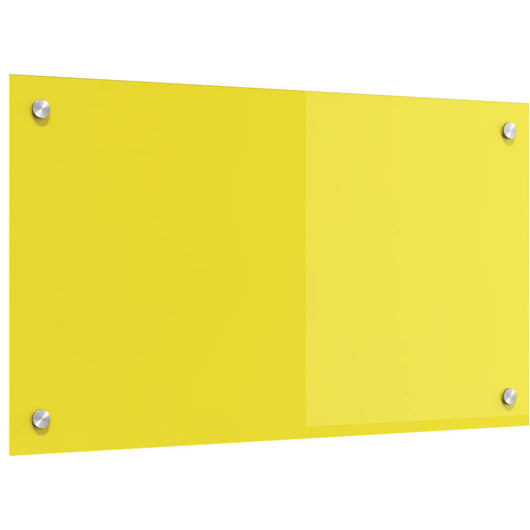 Rivestimento da Cucina Giallo 70 x 40 x 0,6 cm vetro temperato 42001250