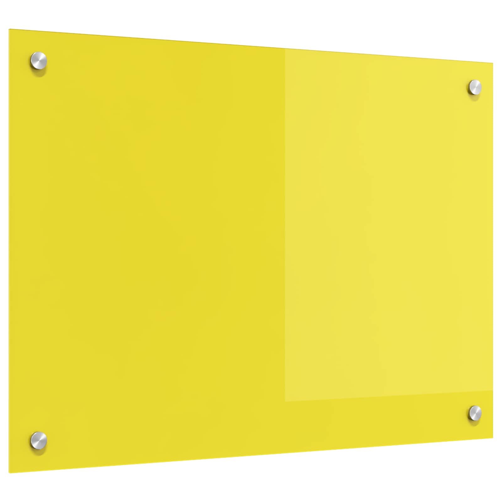 Rivestimento da Cucina-Paraschizzi per Cucina Giallo 70 x 50 x 0,6 cm vetro temperato