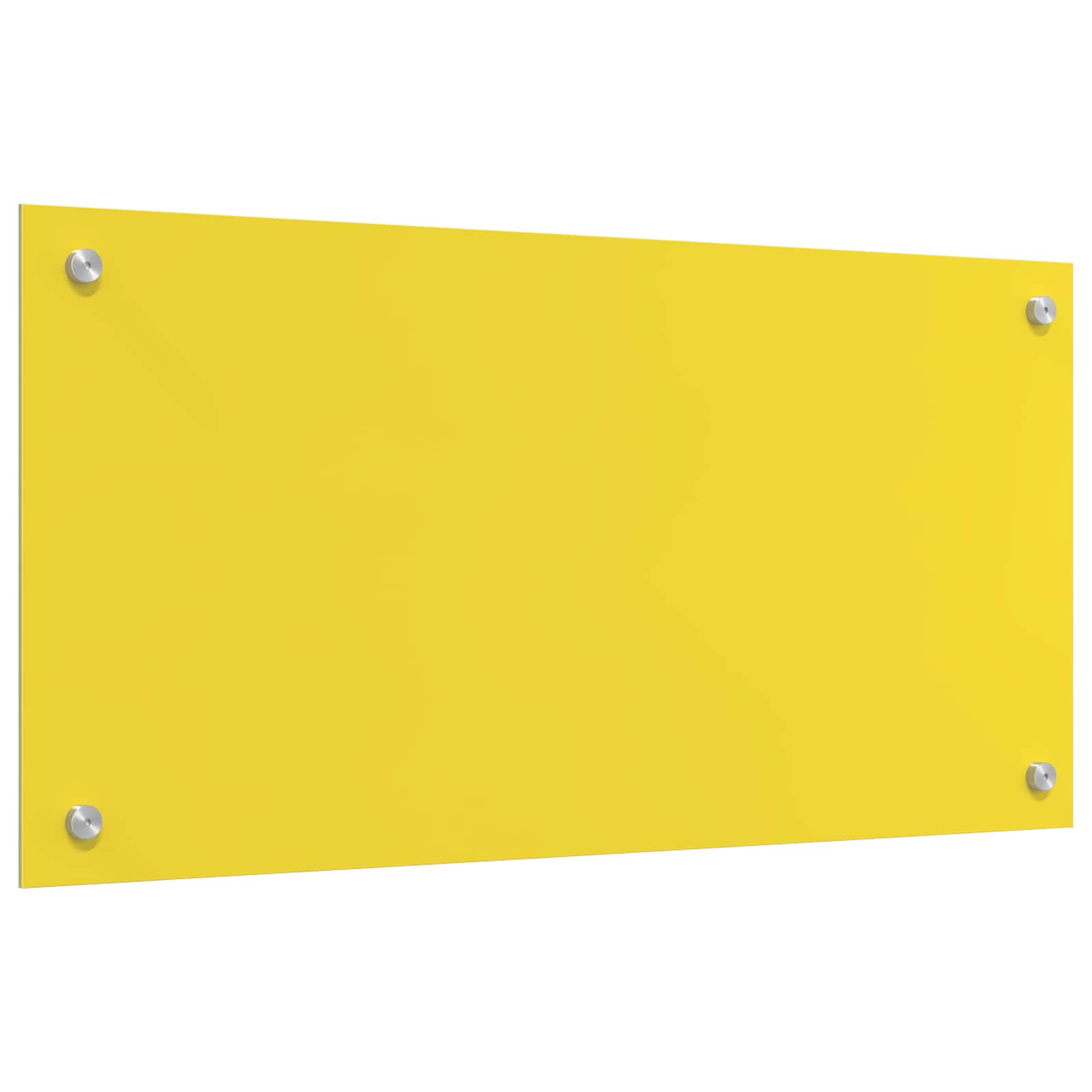 Rivestimento da Cucina Giallo 80 x 40 x 0,6 cm vetro temperato 42001253