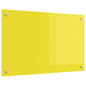 Rivestimento da Cucina Giallo 80 x 50 x 0,6 cm vetro temperato 42001254