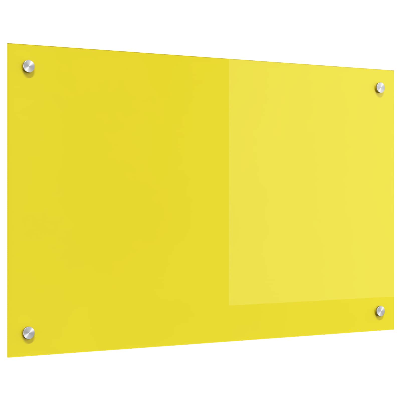 Rivestimento da Cucina-Paraschizzi per Cucina Giallo 80 x 50 x 0,6 cm vetro temperato