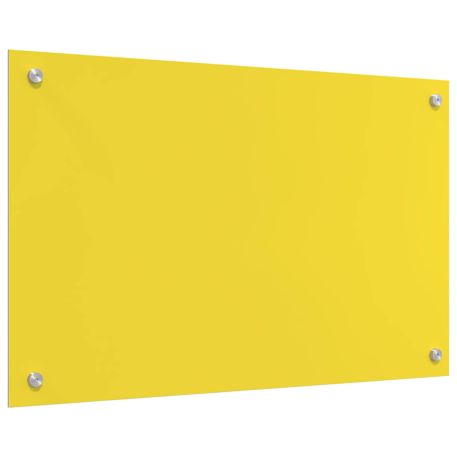 Rivestimento da Cucina Giallo 80 x 50 x 0,6 cm vetro temperato 42001254