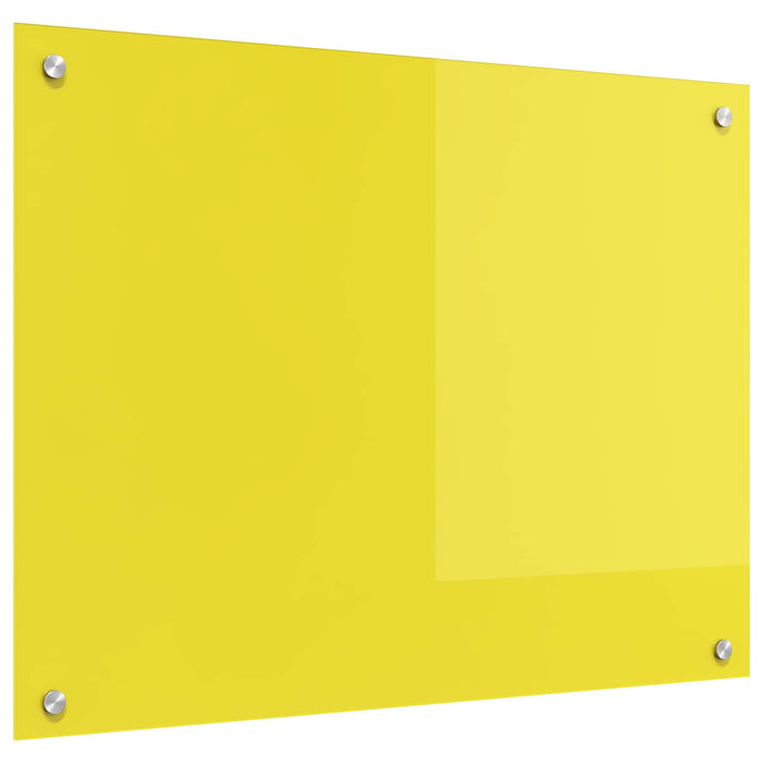 Rivestimento da Cucina Giallo 80 x 60 x 0,6 cm vetro temperato 42001255
