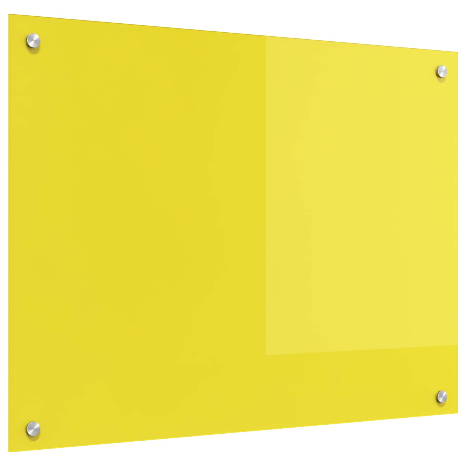 Rivestimento da Cucina-Paraschizzi per Cucina Giallo 80 x 60 x 0,6 cm vetro temperato