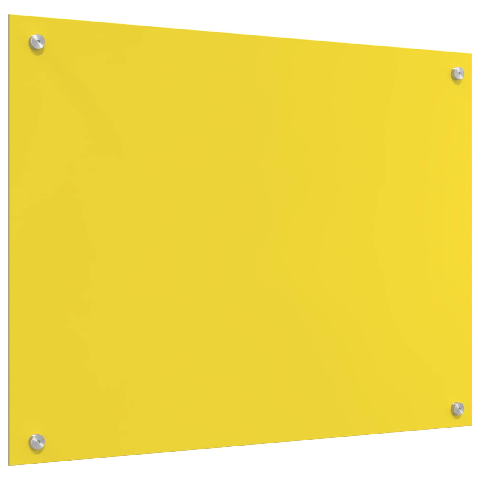 Rivestimento da Cucina Giallo 80 x 60 x 0,6 cm vetro temperato 42001255