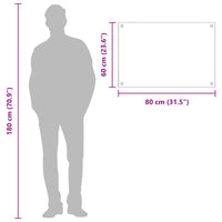 Rivestimento da Cucina Giallo 80 x 60 x 0,6 cm vetro temperato 42001255