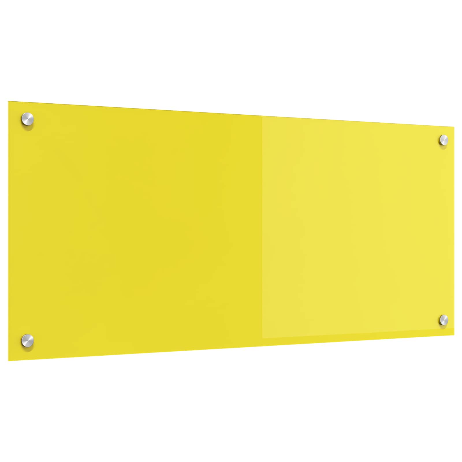 Rivestimento da Cucina Giallo 90 x 40 x 0,6 cm vetro temperato 42001256