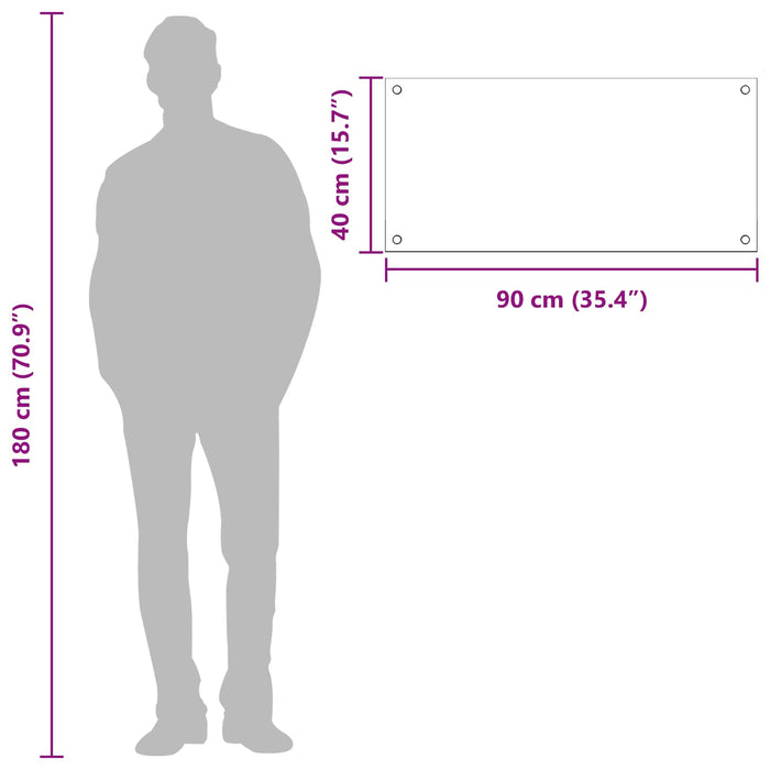 Rivestimento da Cucina Giallo 90 x 40 x 0,6 cm vetro temperato 42001256