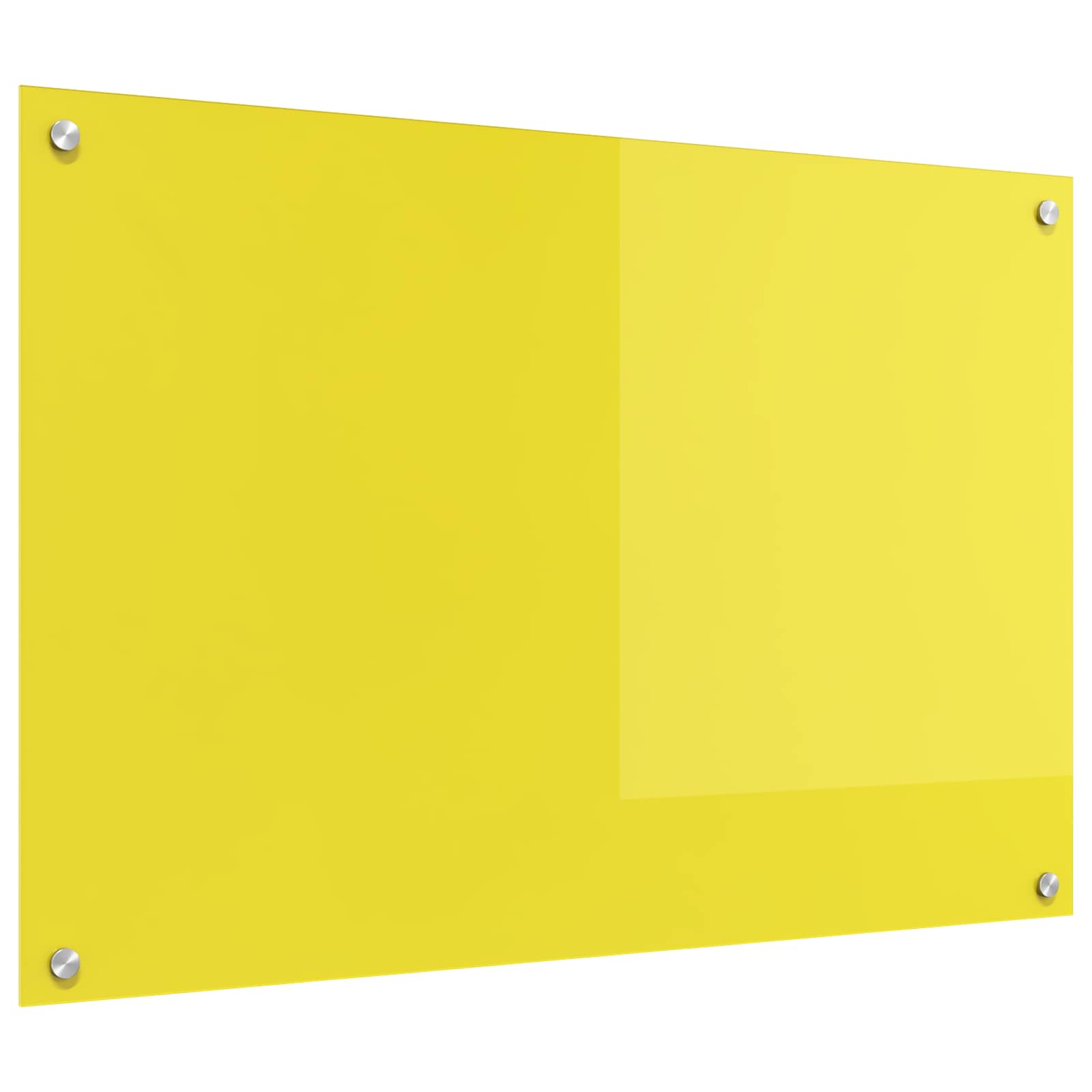 Rivestimento da Cucina-Paraschizzi per Cucina Giallo 90 x 60 x 0,6 cm vetro temperato