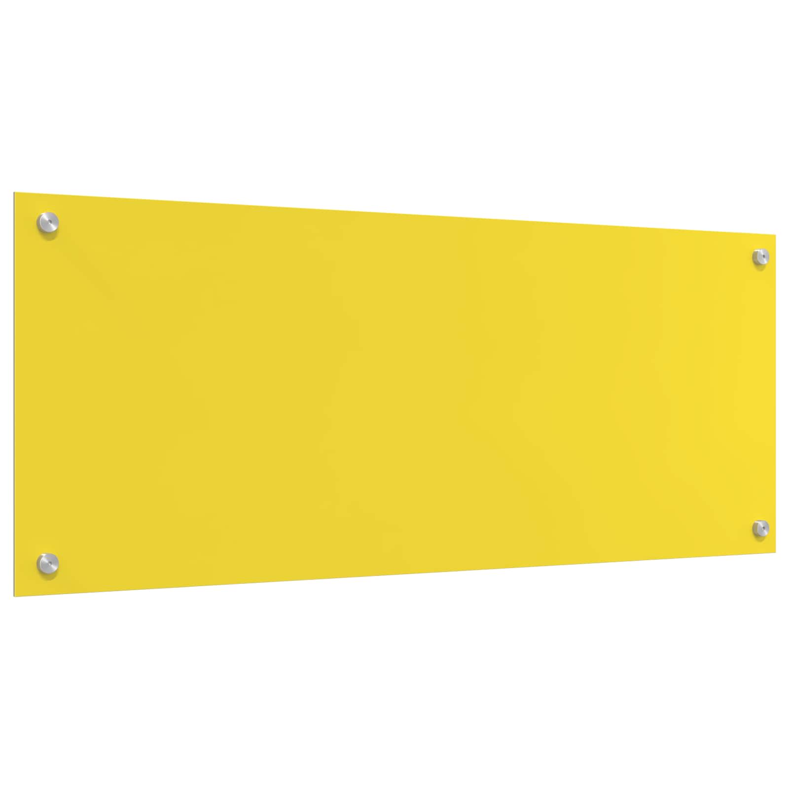 Rivestimento da Cucina Giallo 100 x 40 x 0,6 cm vetro temperato 42001259