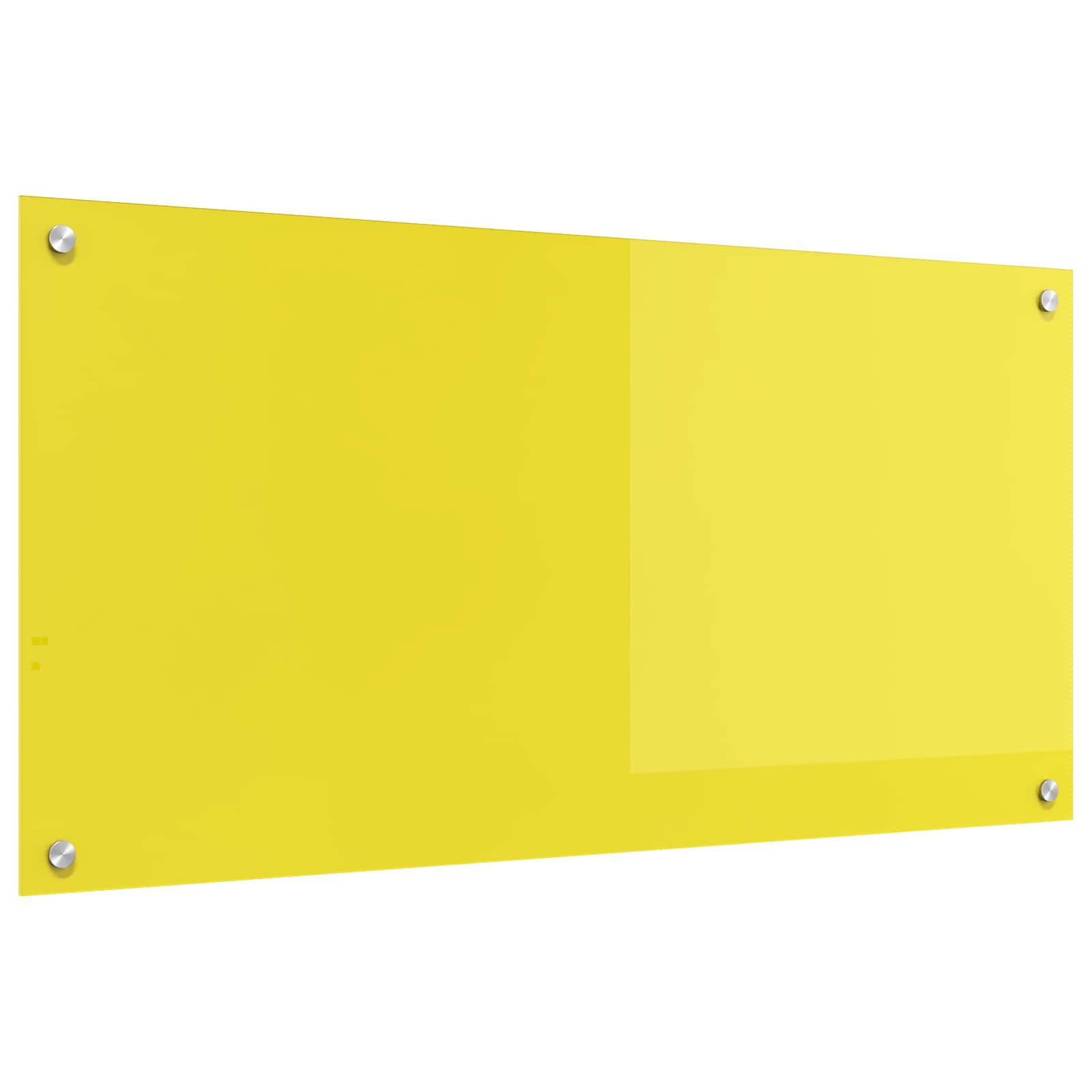 Rivestimento da Cucina Giallo 100 x 50 x 0,6 cm vetro temperato 42001260