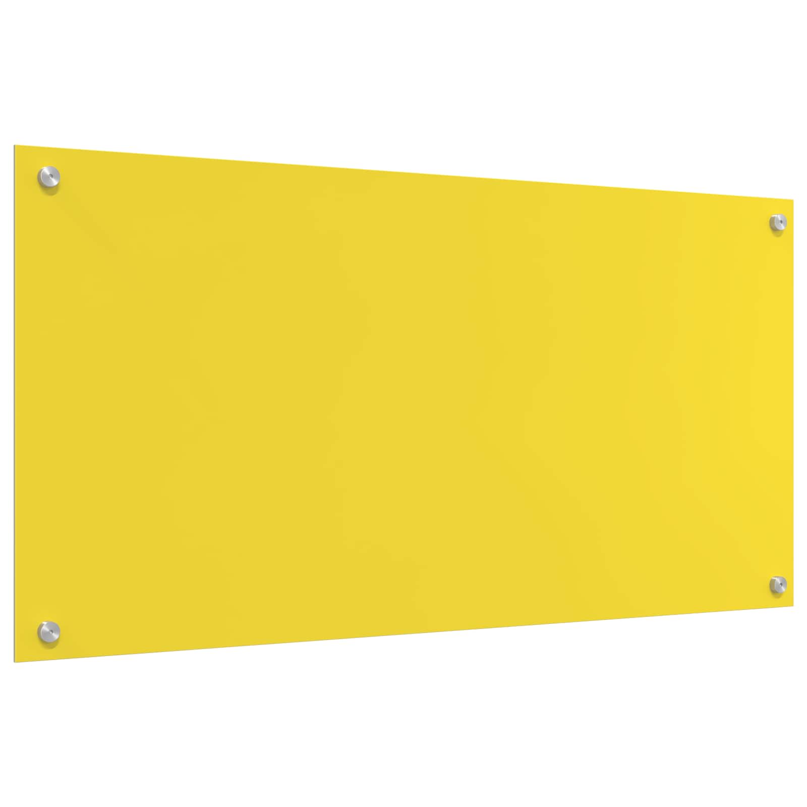 Rivestimento da Cucina Giallo 100 x 50 x 0,6 cm vetro temperato 42001260