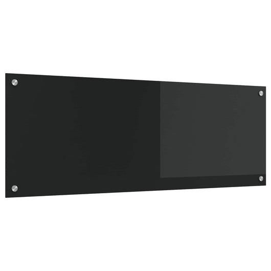 Rivestimento da Cucina Nero 110 x 40 x 0,6 cm vetro temperato 42001298