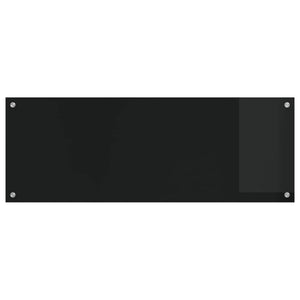 Rivestimento da Cucina Nero 110 x 40 x 0,6 cm vetro temperato 42001298