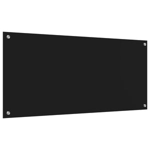 Rivestimento da Cucina Nero 110 x 50 x 0,6 cm vetro temperato 42001299