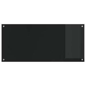 Rivestimento da Cucina Nero 110 x 50 x 0,6 cm vetro temperato 42001299