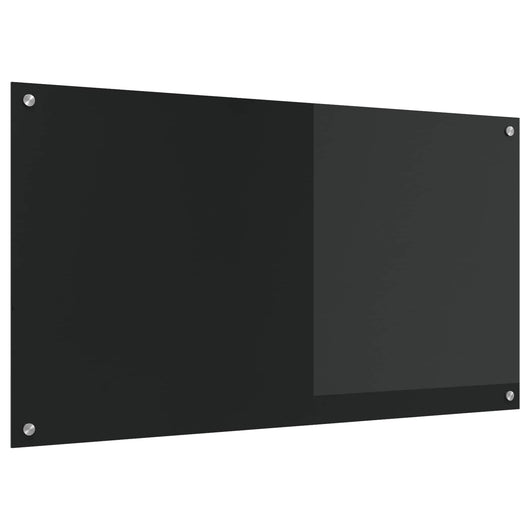 Rivestimento da Cucina-Paraschizzi per Cucina Nero 110 x 60 x 0,6 cm vetro temperato