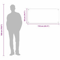 Rivestimento da Cucina Grigio chiaro 110 x 50 x 0.6 cm 42001305