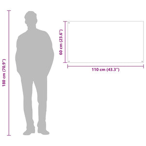 Rivestimento da Cucina Grigio chiaro 110 x 60 x 0.6 cm 42001306