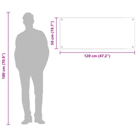 Rivestimento da Cucina Grigio chiaro 120 x 50 x 0,6 cm 42001308