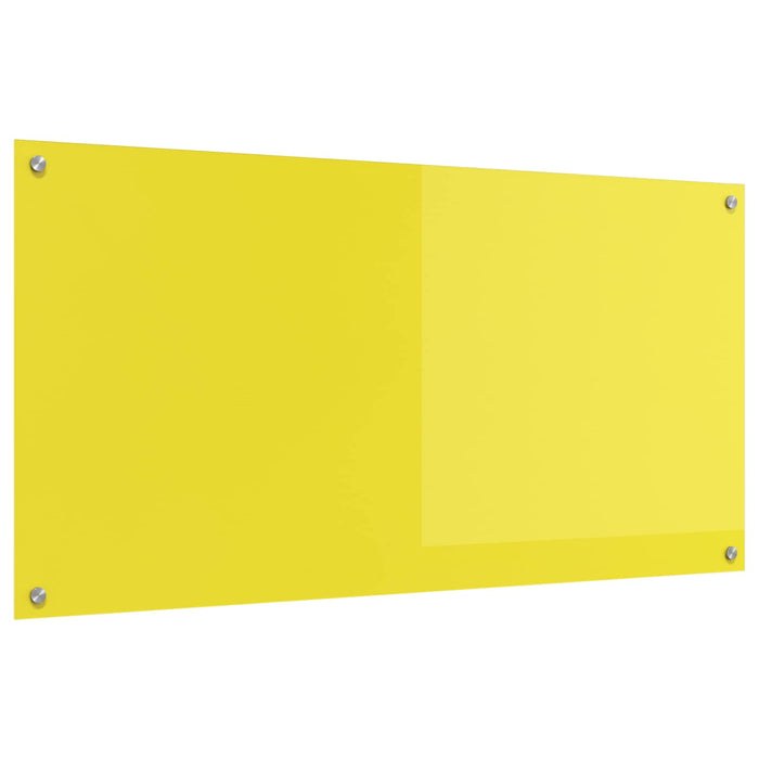 Rivestimento da Cucina Giallo 120 x 60 x 0,6 cm vetro temperato 42001321
