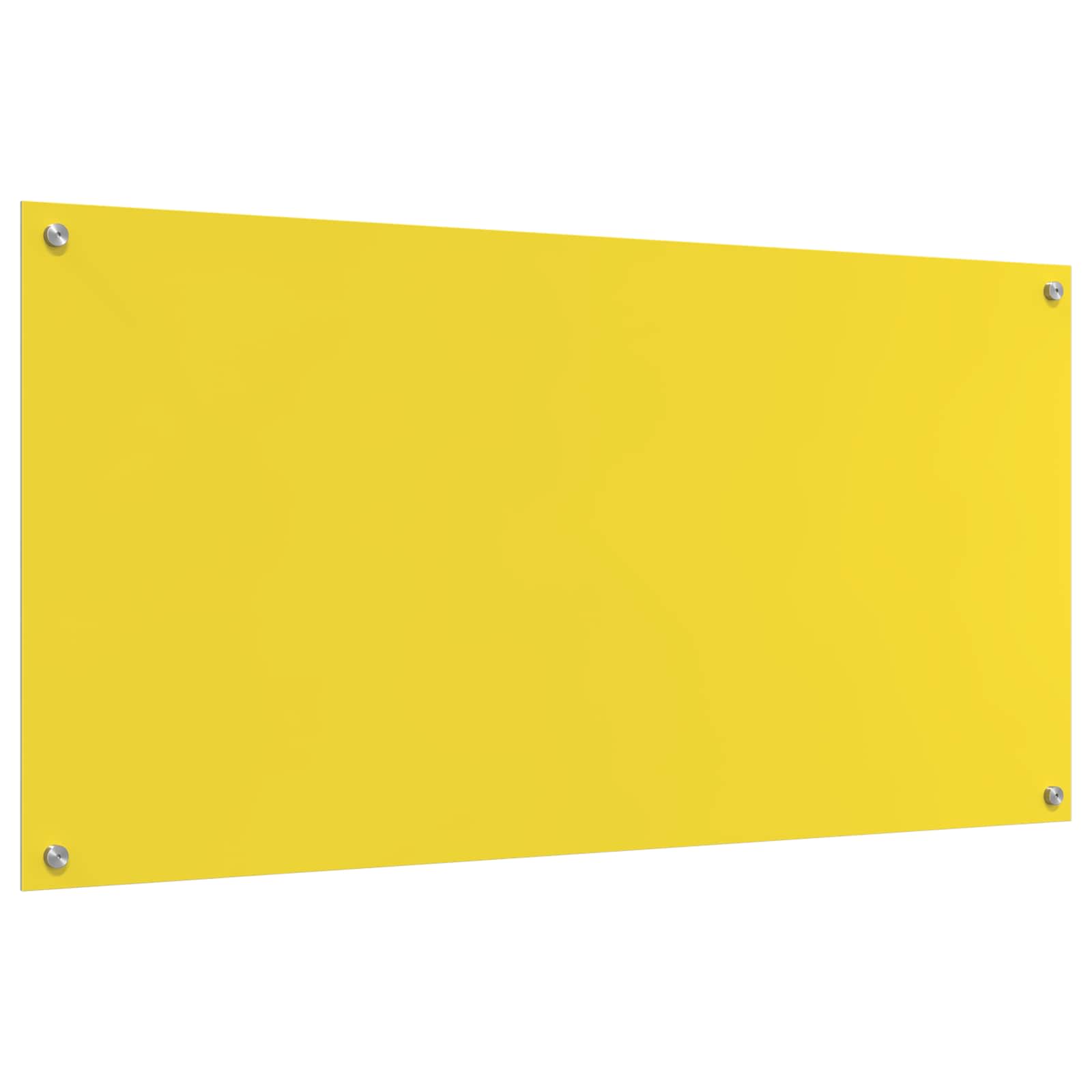 Rivestimento da Cucina Giallo 120 x 60 x 0,6 cm vetro temperato 42001321