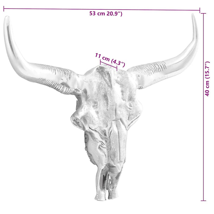 Decorazione da muro teschio piccolino Argento Resina Piccolo 42000131