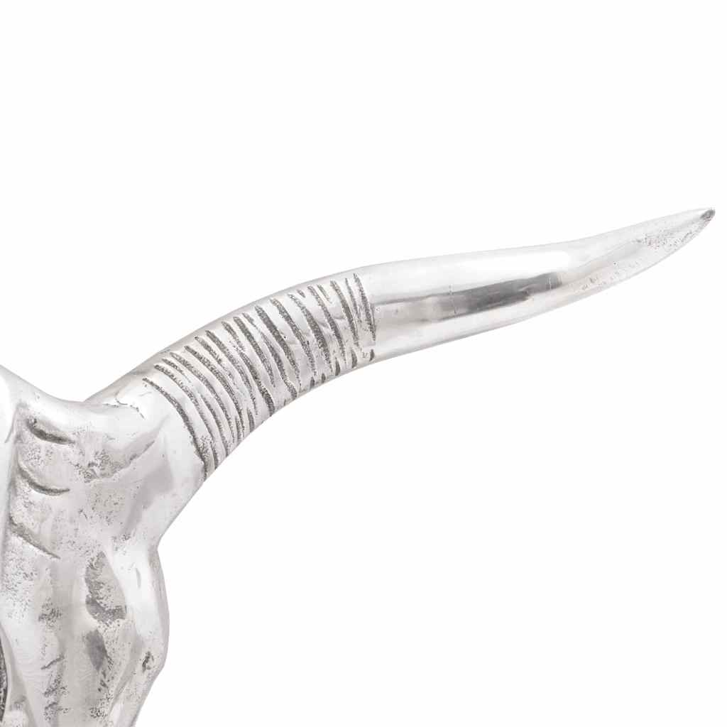 Teschio di toro Argento 49 x 10 x 36 cm Alluminio 42000132