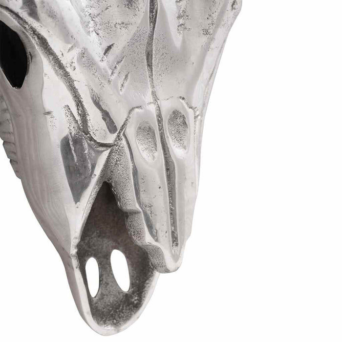 Teschio di toro Argento 49 x 10 x 36 cm Alluminio 42000132