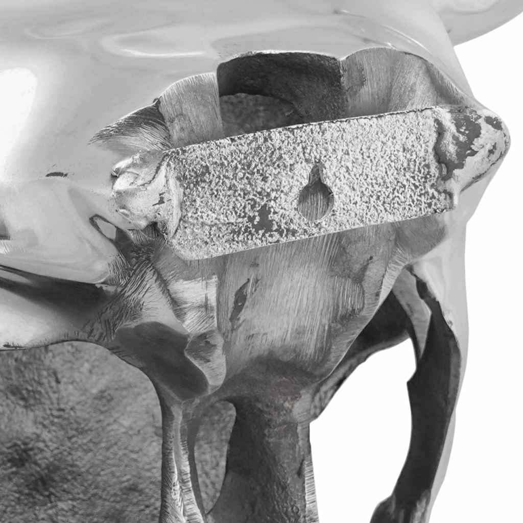 Teschio di toro Argento 34 x 13 x 53 cm Alluminio 42000134