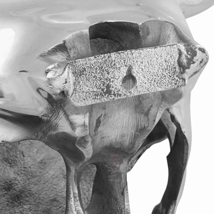 Teschio di toro Argento 34 x 13 x 53 cm Alluminio 42000134