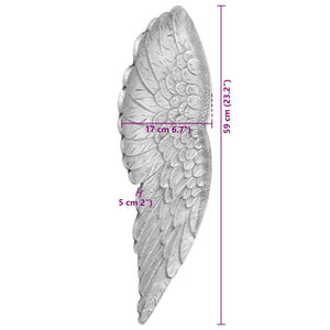 Scultura con ali Argento 17 x 5 x 59 cm Alluminio 42000136