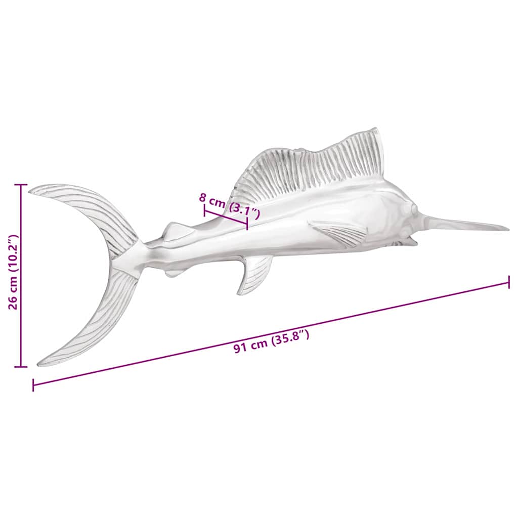 Scultura Argento 91 x 8 x 26 cm Alluminio 42000141