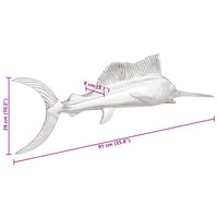Scultura Argento 91 x 8 x 26 cm Alluminio 42000141