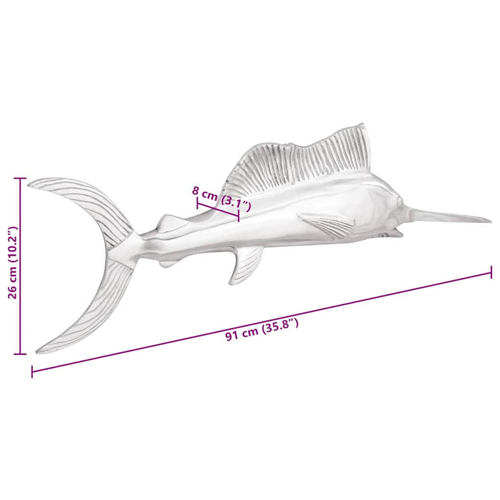 Scultura Argento 91 x 8 x 26 cm Alluminio 42000141