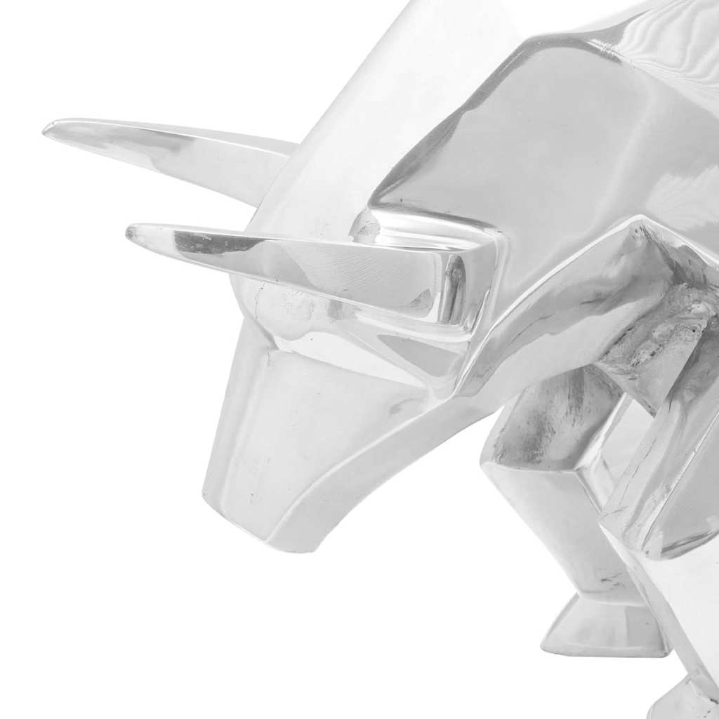 Scultura di toro Argento 74 x 23 x 39 cm Alluminio 42000144