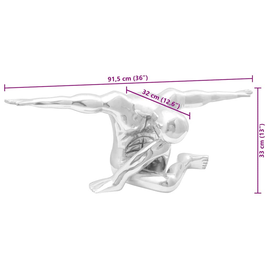 Scultura Argento 91.5 x 32 x 33 cm Alluminio 42000146