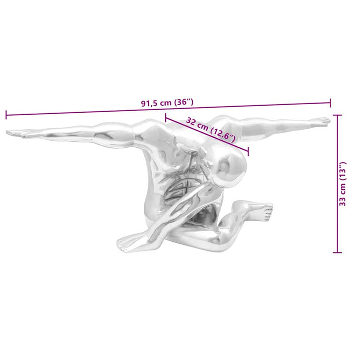 Scultura Argento 91.5 x 32 x 33 cm Alluminio 42000146