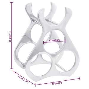 Portabottiglie Argento 23 x 14 x 28 cm Alluminio 42000149