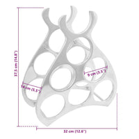 Portabottiglie Argento 38 x 33 x 13 cm Alluminio 42000150