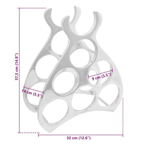 Portabottiglie Argento 38 x 33 x 13 cm Alluminio 42000150