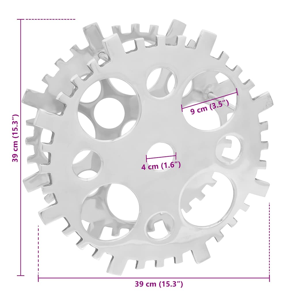 Portabottiglie Argento 39 x 39 x 14 cm Alluminio 42000152