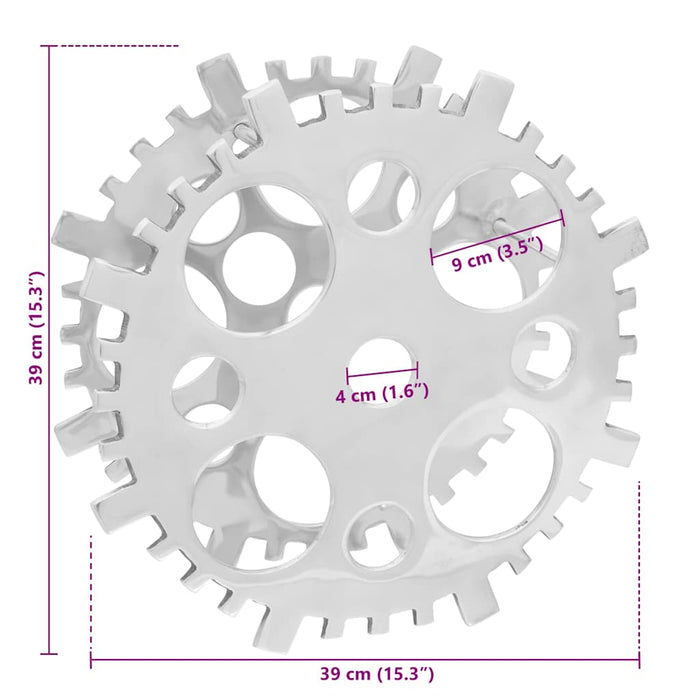 Portabottiglie Argento 39 x 39 x 14 cm Alluminio 42000152