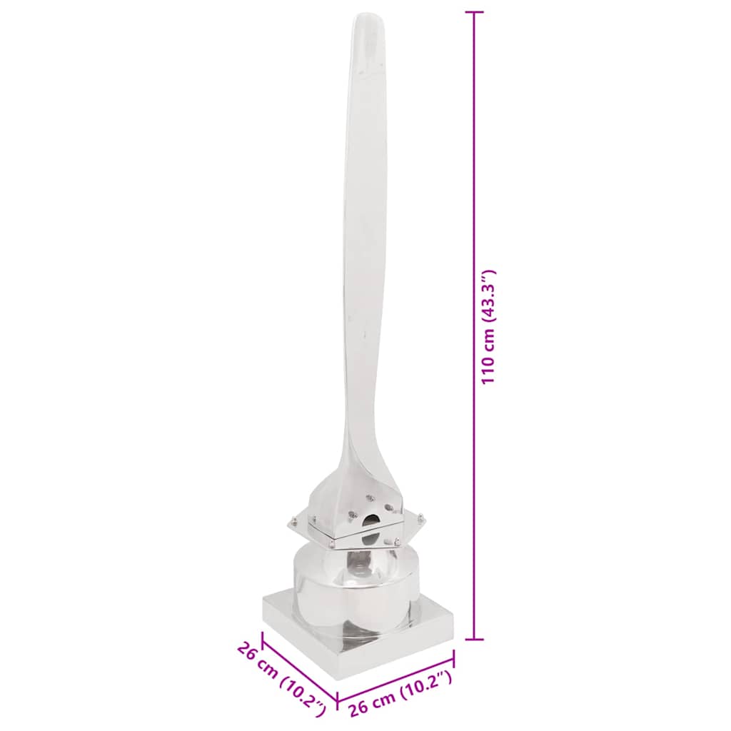 Scultura Argento 26 x 26 x 110 cm Alluminio 42000153