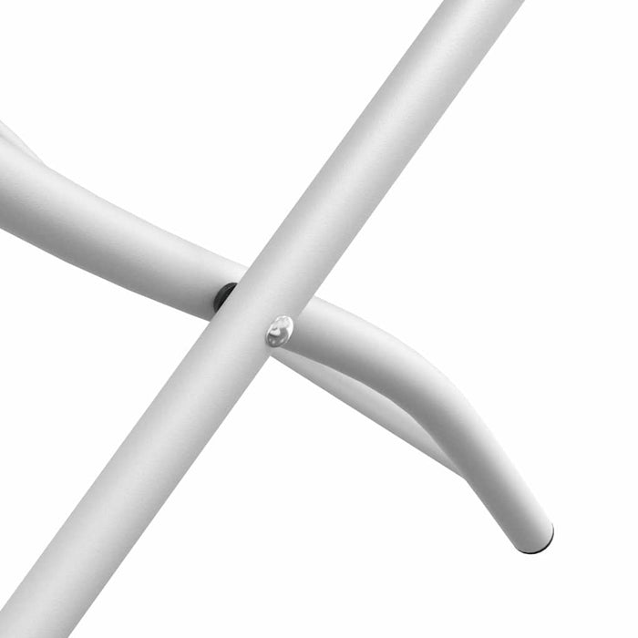 Sedie da Giardino Pieghevoli  2 pz Bianche in Acciaio 42002938