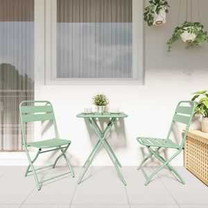Sedie da Giardino Pieghevoli  2 pezzi Verde Menta 42 x 52 x 82 cm in acciaio rivestito in polvere 42002940