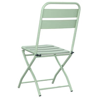 Sedie da Giardino Pieghevoli  2 pezzi Verde Menta 42 x 52 x 82 cm in acciaio rivestito in polvere 42002940
