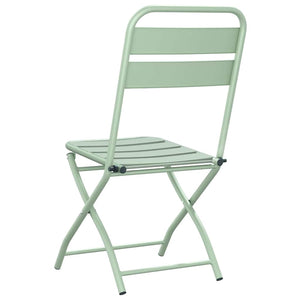 Sedie da Giardino Pieghevoli  2 pezzi Verde Menta 42 x 52 x 82 cm in acciaio rivestito in polvere 42002940