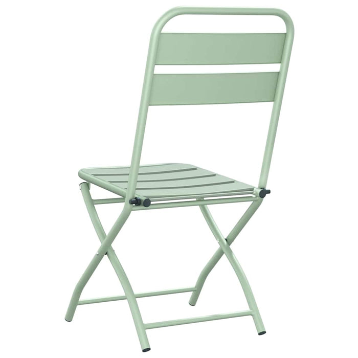 Sedie da Giardino Pieghevoli  2 pezzi Verde Menta 42 x 52 x 82 cm in acciaio rivestito in polvere 42002940