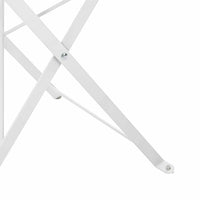 Set di 2 Sedie da Giardino  Bianche in Acciaio 42002956